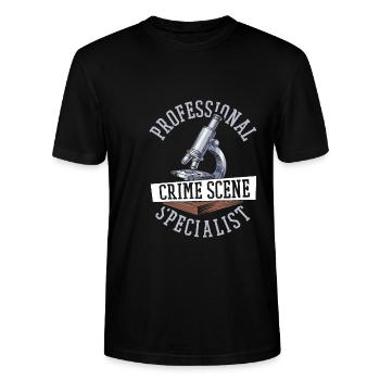 Forensik Forensiker - Stanley/Stella Unisex Bio-T-Shirt CRAFTER - Schwarz - Vorne - Alina (178cm) & Michal (187cm)