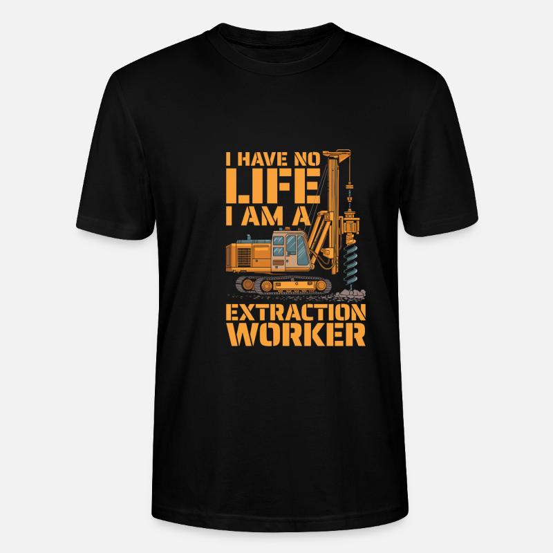 Travailleur d’extraction - T-shirt bio CRAFTER Stanley Stella Unisexe - noir