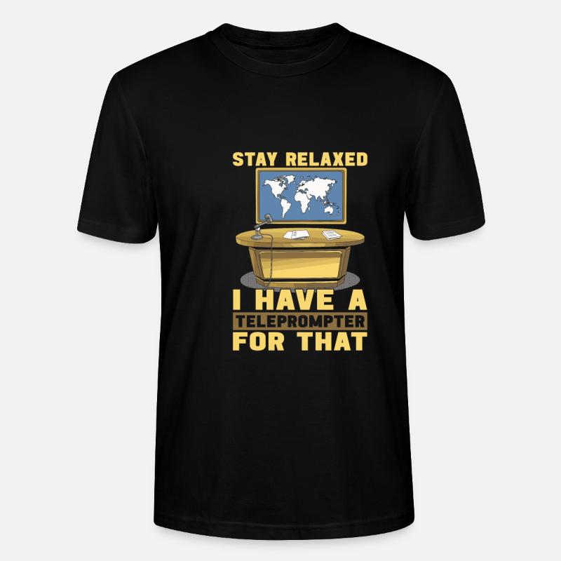 Présentateur - T-shirt bio CRAFTER Stanley Stella Unisexe - noir