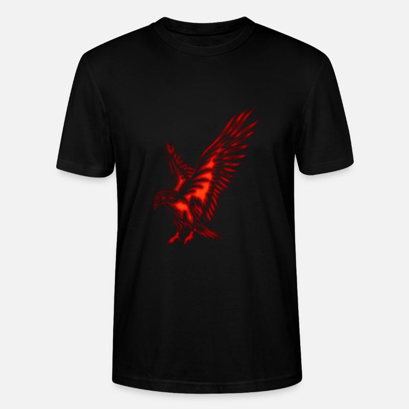 Flying Eagle, rouge - T-shirt bio CRAFTER Stanley Stella Unisexe - noir