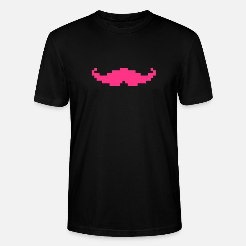 Schnurrbart pixel geek - Stanley/Stella Unisex Bio-T-Shirt CRAFTER - Schwarz