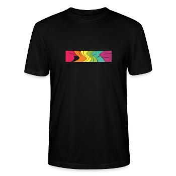FCKNZS Rainbow - Stanley/Stella Unisex Bio-T-Shirt CRAFTER - Schwarz - Vorne - Alina (178cm) & Michal (187cm)