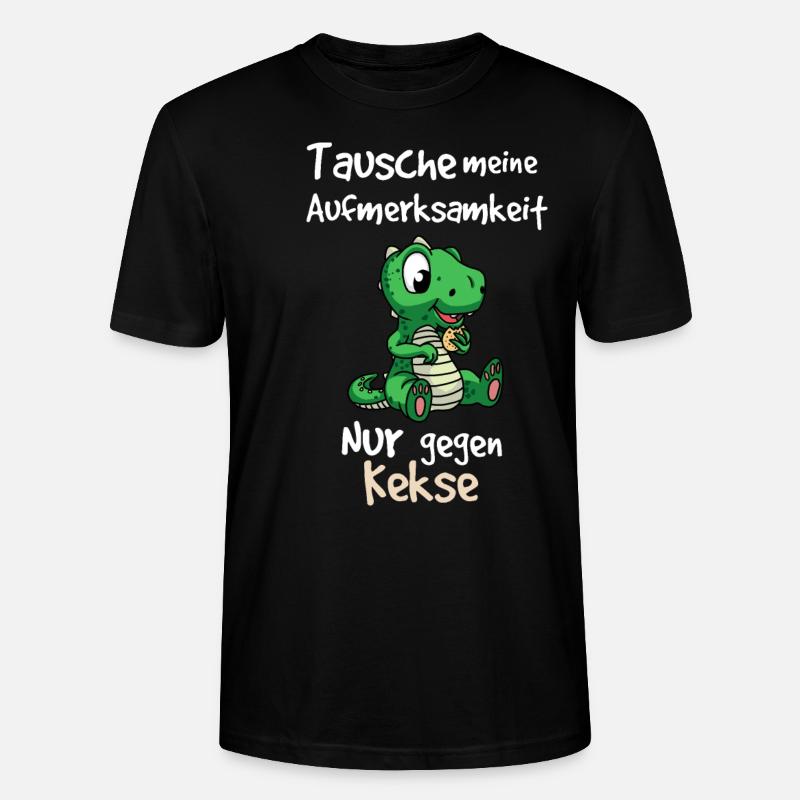 Small Crocodile Saying Design - Stanley/Stella CRAFTER Unisex Organic T-Shirt - black