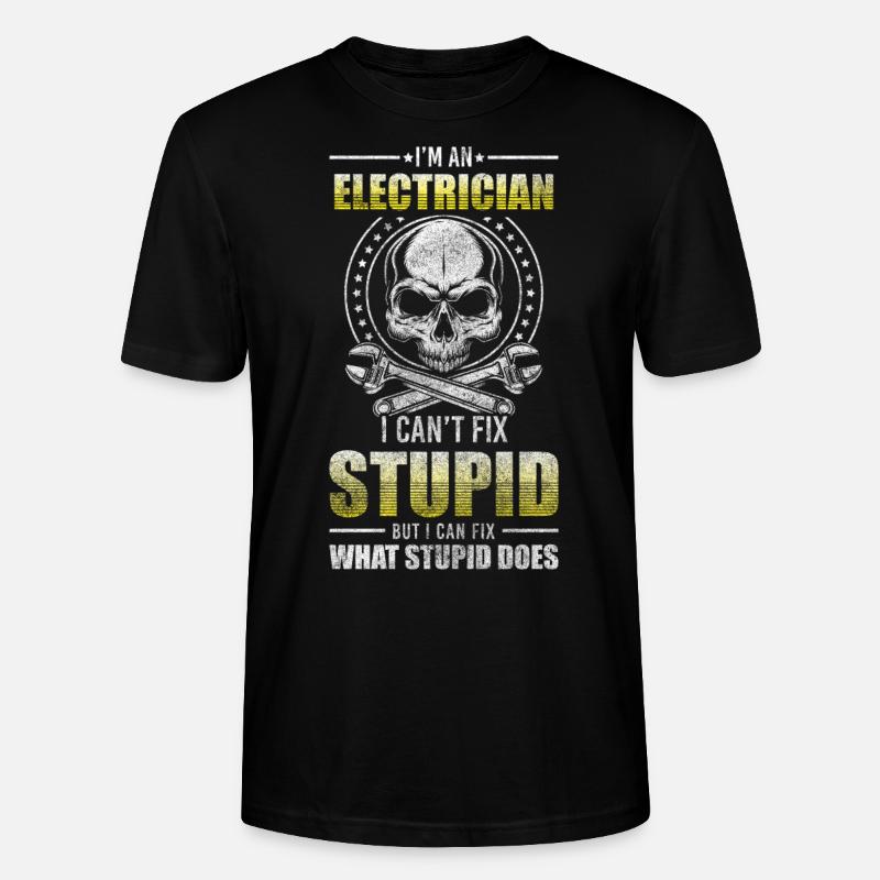 Strom Watt Blitze - Stanley/Stella Unisex Bio-T-Shirt CRAFTER - Schwarz