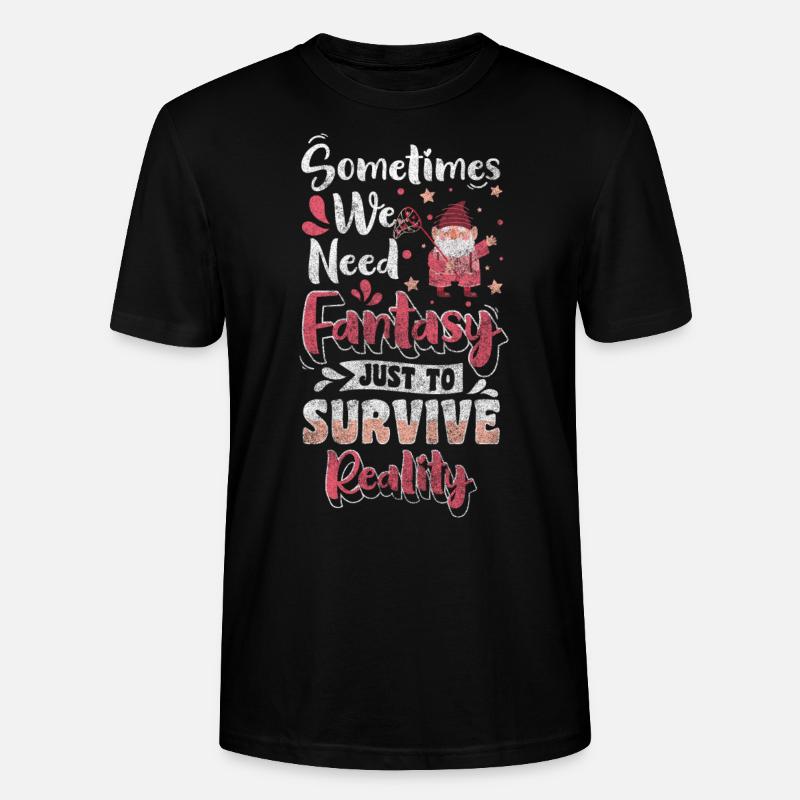 Wichtel Geschenke Kobold - Stanley/Stella Unisex Bio-T-Shirt CRAFTER - Schwarz