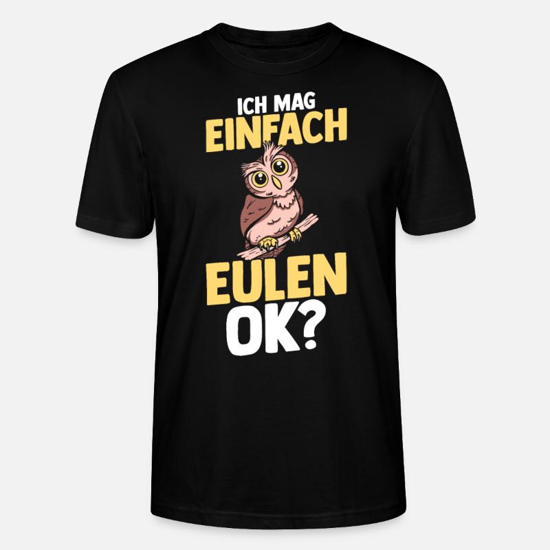 Eulen - Stanley/Stella Unisex Bio-T-Shirt CRAFTER - Schwarz