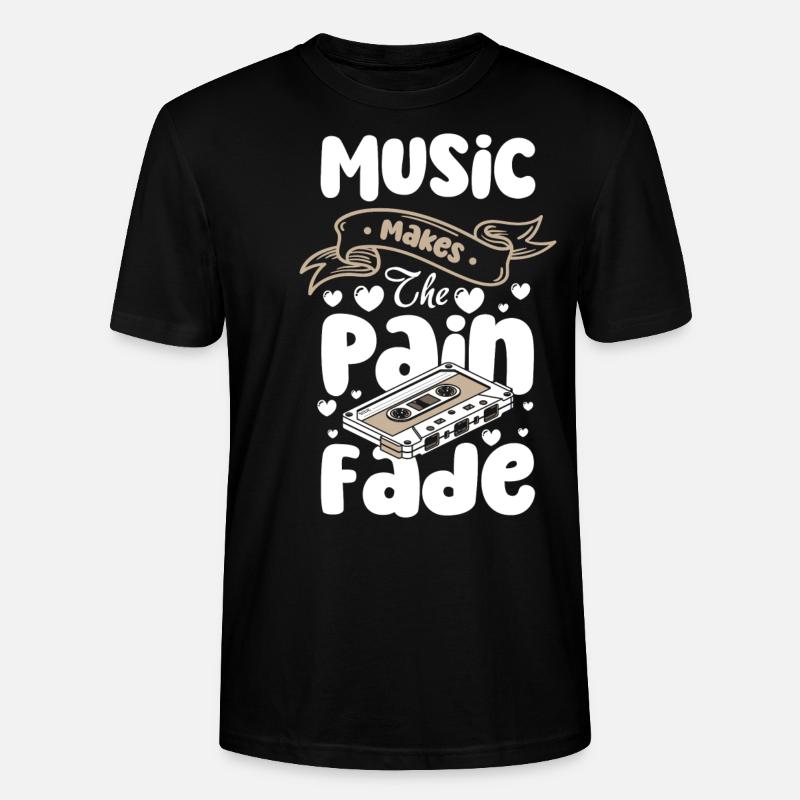 Musique Rétro Original - T-shirt bio CRAFTER Stanley Stella Unisexe - noir