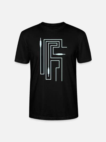 TON TRON - jack avec câble - T-shirt bio CRAFTER Stanley Stella Unisexe - noir