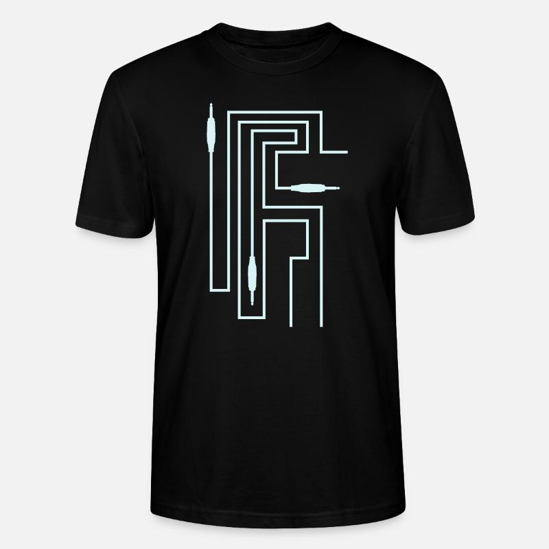 TON TRON - jack avec câble - T-shirt bio CRAFTER Stanley Stella Unisexe - noir