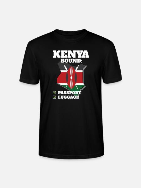 Kenya Bound Country Travel Kenyan Flag Vacation - Stanley/Stella CRAFTER Unisex Organic T-Shirt - black