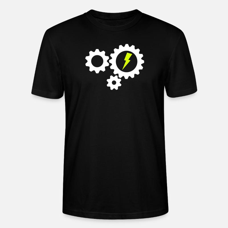 Gear cogs lightning - Stanley/Stella CRAFTER Unisex Organic T-Shirt - black
