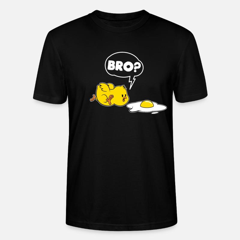 Funny chick and eggs - Stanley/Stella CRAFTER Unisex Organic T-Shirt - black