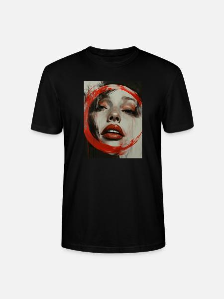 Face - Painting - Woman - Woman Face - Lips - Stanley/Stella CRAFTER Unisex Organic T-Shirt - black