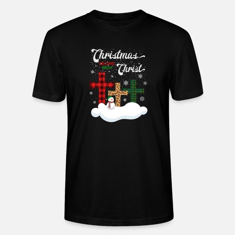 Weihnachten beginnt mit Christus - Stanley/Stella Unisex Bio-T-Shirt CRAFTER - Schwarz