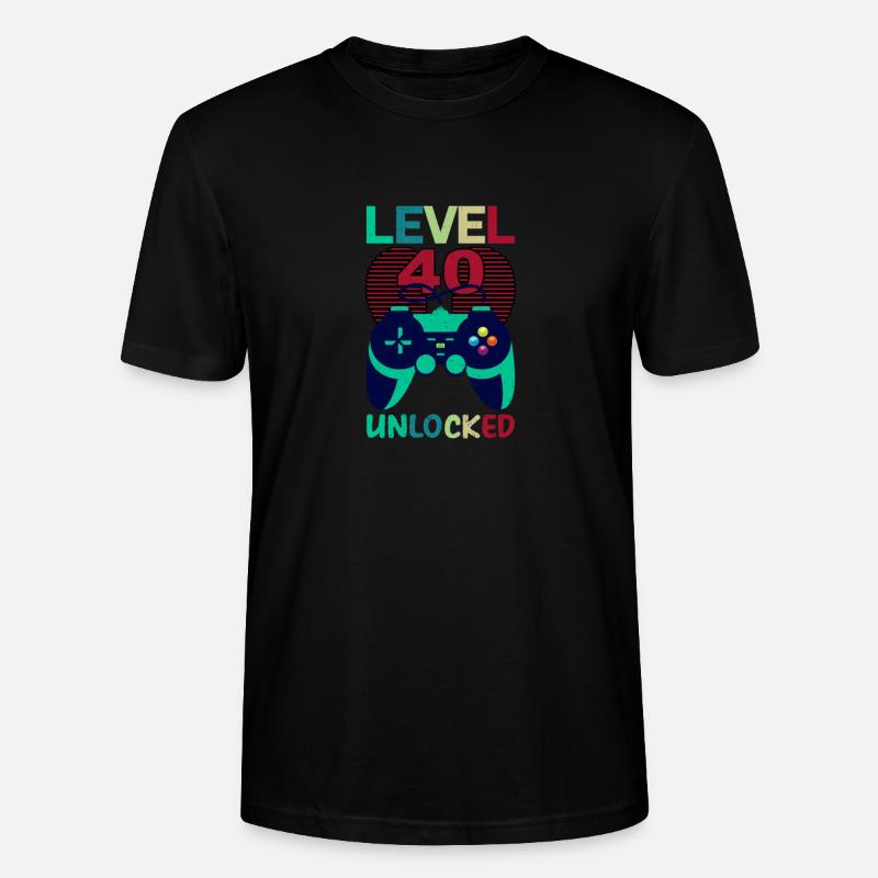 Level 40 freigeschaltet - Stanley/Stella Unisex Bio-T-Shirt CRAFTER - Schwarz