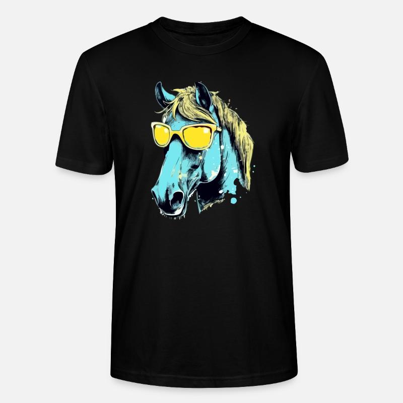 Toto, das bebrillte Pferd - Stanley/Stella Unisex Bio-T-Shirt CRAFTER - Schwarz
