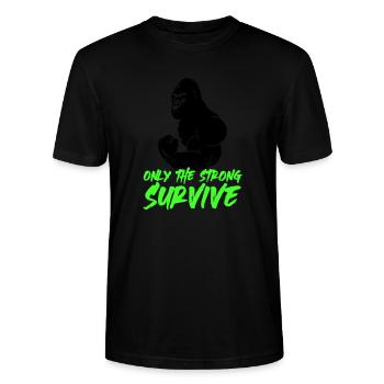gorilla strong - Stanley/Stella Unisex Bio-T-Shirt CRAFTER - Schwarz - Vorne - Alina (178cm) & Michal (187cm)