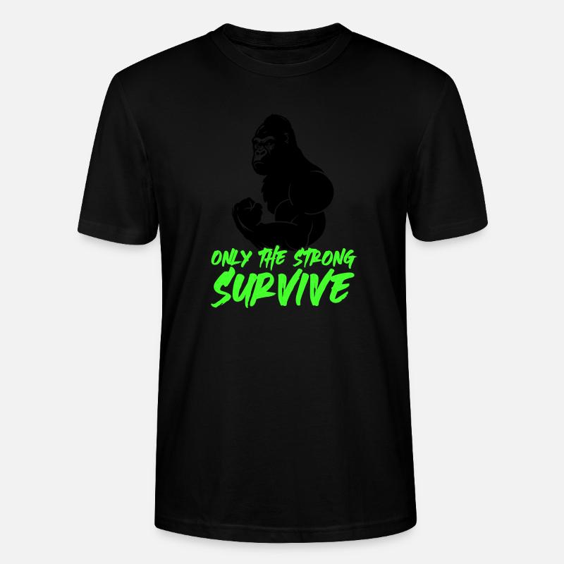 gorilla strong - Stanley/Stella Unisex Bio-T-Shirt CRAFTER - Schwarz
