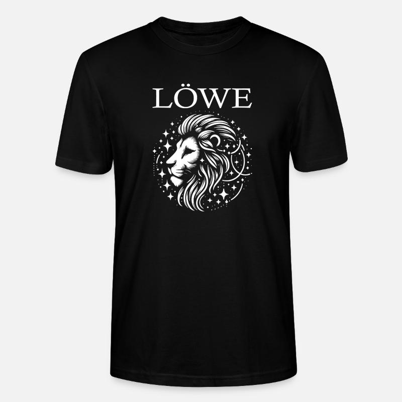 Sternzeichen Löwe Design - Stanley/Stella Unisex Bio-T-Shirt CRAFTER - Schwarz