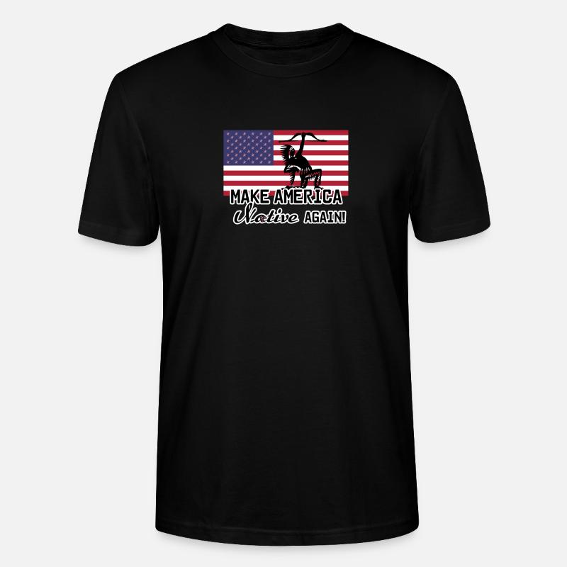 Make America Native again - Stanley/Stella CRAFTER Unisex Organic T-Shirt - black