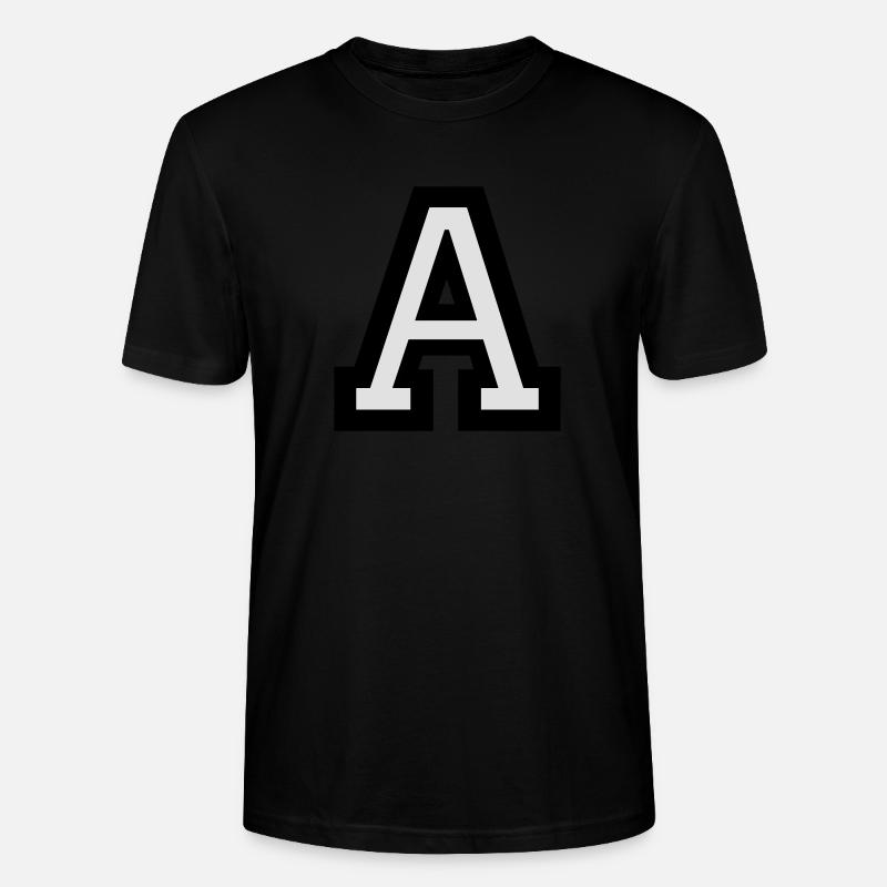 Buchstabe A - Stanley/Stella Unisex Bio-T-Shirt CRAFTER - Schwarz