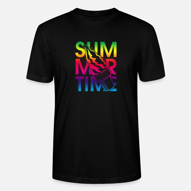 Sommerzeit Eis - Stanley/Stella Unisex Bio-T-Shirt CRAFTER - Schwarz