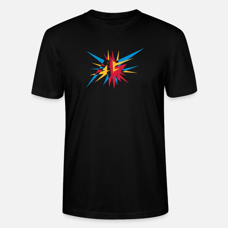 Explosion und Strahlen - Stanley/Stella Unisex Bio-T-Shirt CRAFTER - Schwarz