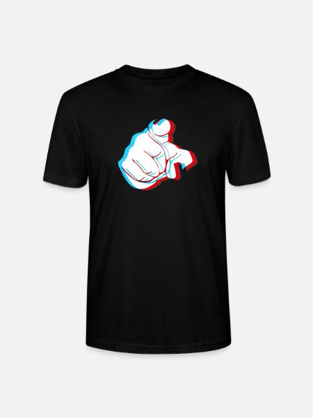 I want YOU - 3D finger - Stanley/Stella CRAFTER Unisex Organic T-Shirt - black