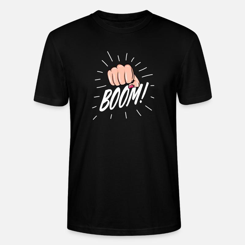 Strip Pop mit weiblicher Faust - Stanley/Stella Unisex Bio-T-Shirt CRAFTER - Schwarz