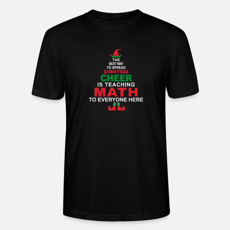 Mathe-Lehrer-Weihnachtshemd - Stanley/Stella Unisex Bio-T-Shirt CRAFTER - Schwarz
