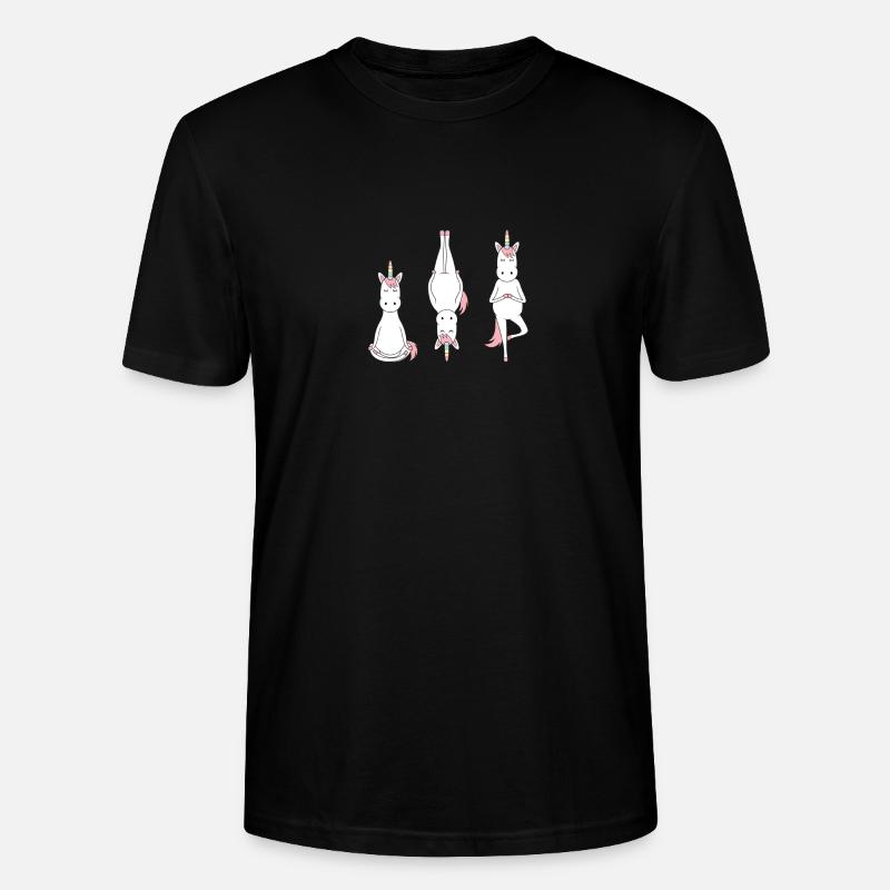 Einhörner in meditativer Pose - Stanley/Stella Unisex Bio-T-Shirt CRAFTER - Schwarz