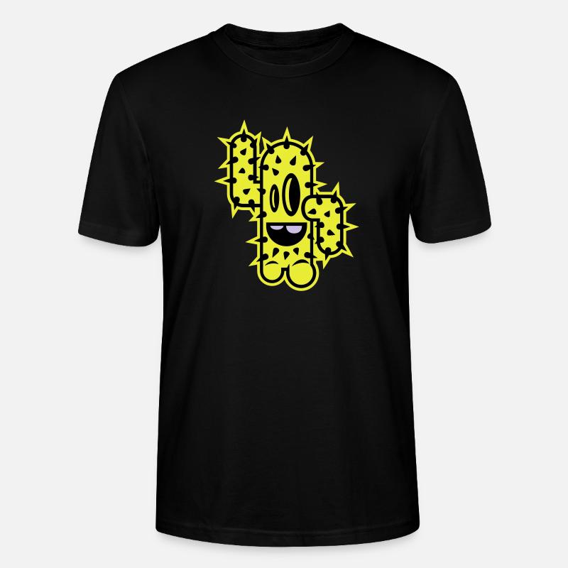 kaktus high five comic - Stanley/Stella Unisex Bio-T-Shirt CRAFTER - Schwarz
