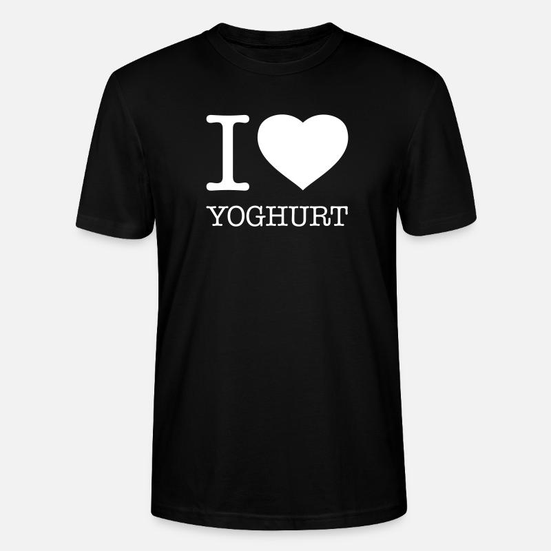I LOVE YOGHURT Joghurt - Stanley/Stella Unisex Bio-T-Shirt CRAFTER - Schwarz