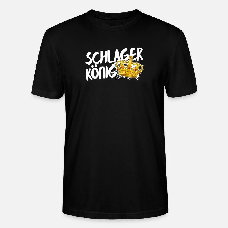 Schlager King Schlager King Krone Déclaration - T-shirt bio CRAFTER Stanley Stella Unisexe - noir