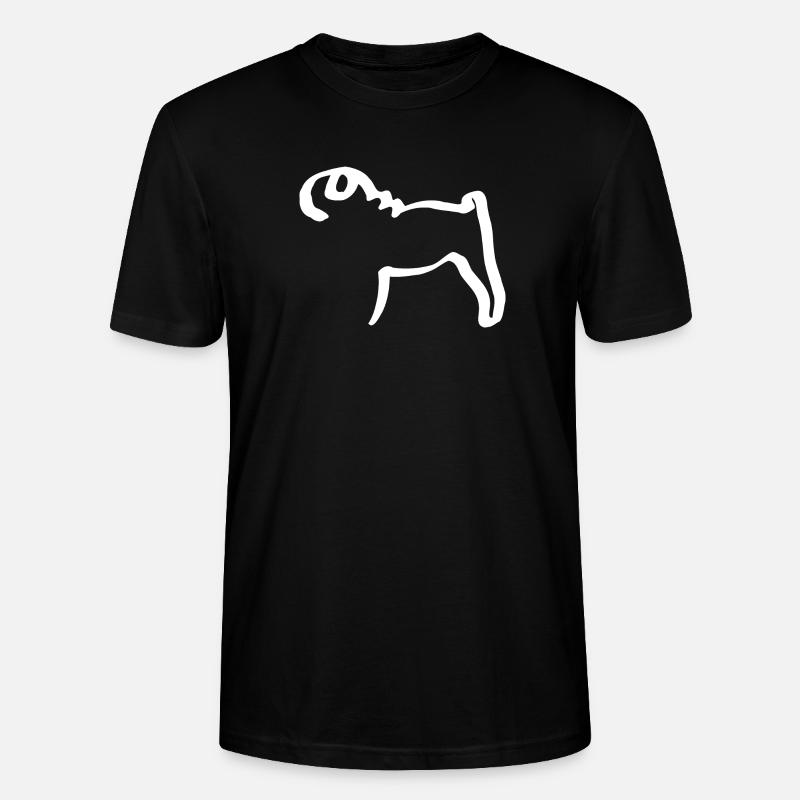 Linienmops - Stanley/Stella Unisex Bio-T-Shirt CRAFTER - Schwarz