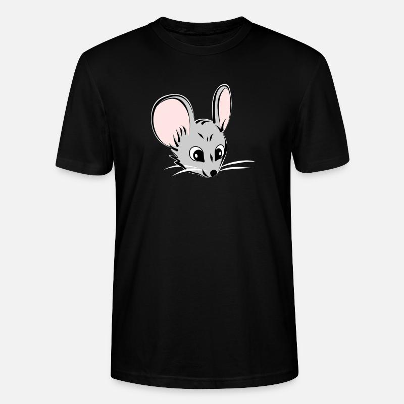 Maus Mauskopf Mäusekopf - Stanley/Stella Unisex Bio-T-Shirt CRAFTER - Schwarz