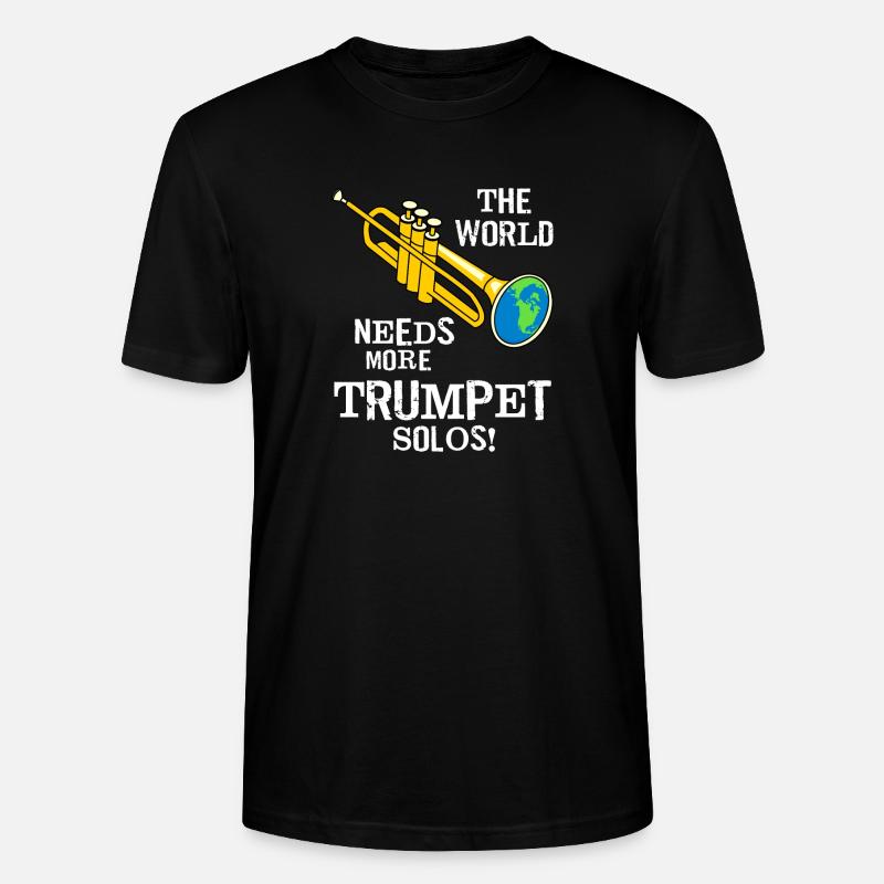 Trompete Solos Weißer Text - Stanley/Stella Unisex Bio-T-Shirt CRAFTER - Schwarz