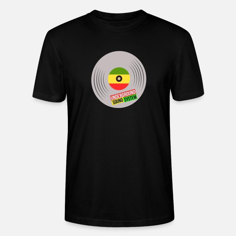 Système sonore vinyle souterrain - T-shirt bio CRAFTER Stanley Stella Unisexe - noir