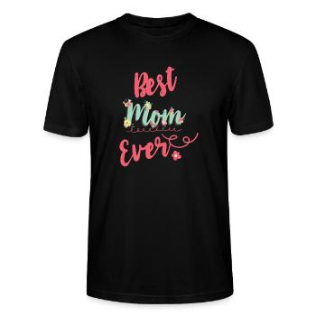 Best Mom Ever - Stanley/Stella CRAFTER Unisex Organic T-Shirt - black - Front - Alina (178cm) & Michal (187cm)