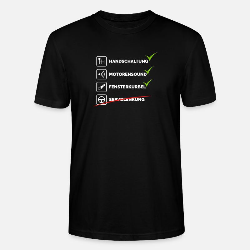 auto tuning oldtimer schrauber Handschaltung - Stanley/Stella Unisex Bio-T-Shirt CRAFTER - Schwarz