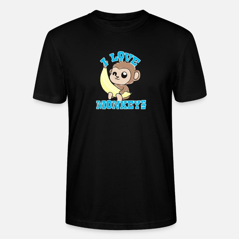 Affen - Stanley/Stella Unisex Bio-T-Shirt CRAFTER - Schwarz