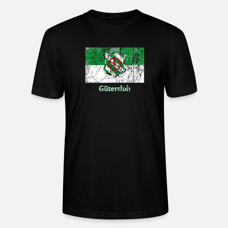 Flagge Gütersloh Stadtfahne Stadtfahne Drapeau - Stanley/Stella Unisex Bio-T-Shirt CRAFTER - Schwarz