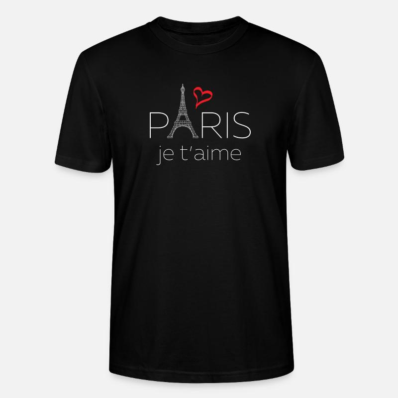 Paris Je T'aime - Stanley/Stella Unisex Bio-T-Shirt CRAFTER - Schwarz
