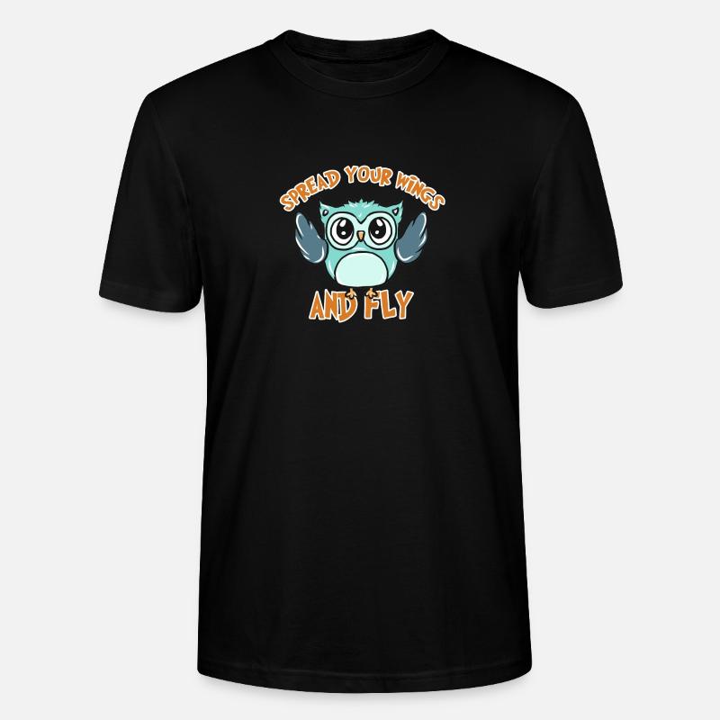 Eule - Stanley/Stella Unisex Bio-T-Shirt CRAFTER - Schwarz