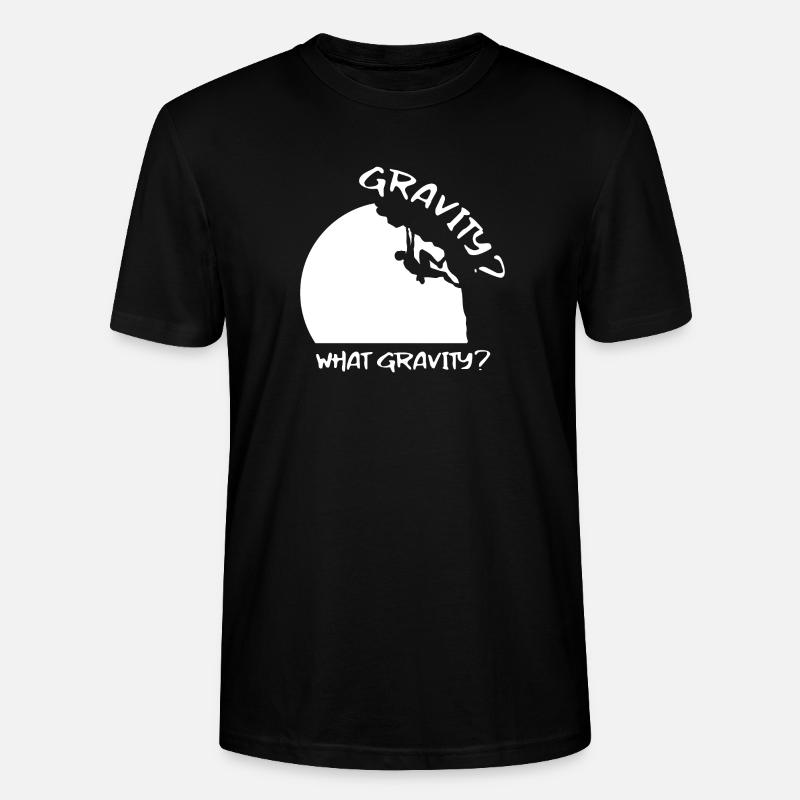 Felsklettern Bergsteigen Boulder Klettern Spruch - Stanley/Stella Unisex Bio-T-Shirt CRAFTER - Schwarz