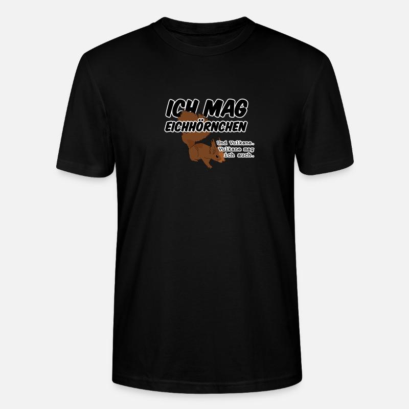Eichhörnchen Vulkan Quiz Jäger lustig Spruch - Stanley/Stella Unisex Bio-T-Shirt CRAFTER - Schwarz