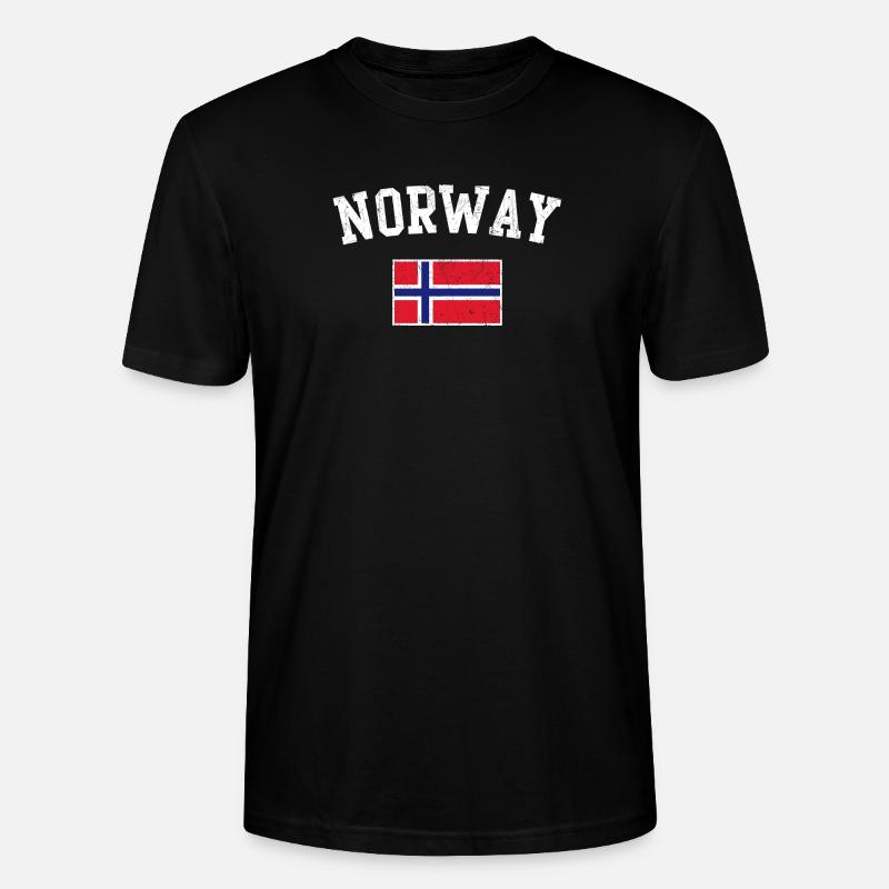 Drapeau de la Norvège - T-shirt bio CRAFTER Stanley Stella Unisexe - noir