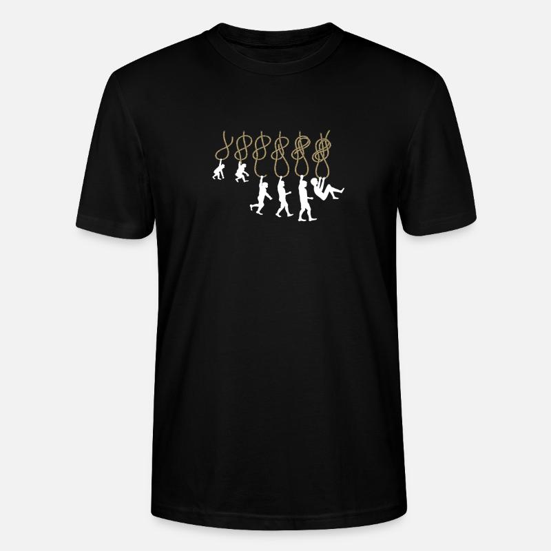 Evolution Klettern Kletterknoten Achter Knoten - Stanley/Stella Unisex Bio-T-Shirt CRAFTER - Schwarz