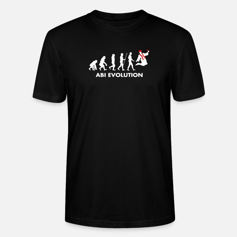 Abitur Abiturient Schulabschluss Evolution Abi - Stanley/Stella Unisex Bio-T-Shirt CRAFTER - Schwarz