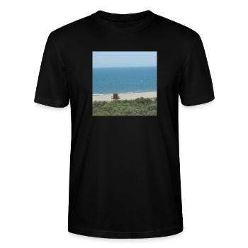 Strand Spanien Urlaub Ferien Reise Meer - Stanley/Stella Unisex Bio-T-Shirt CRAFTER - Schwarz - Vorne - Alina (178cm) & Michal (187cm)